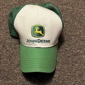 John Deere Green and White Cap with Logo